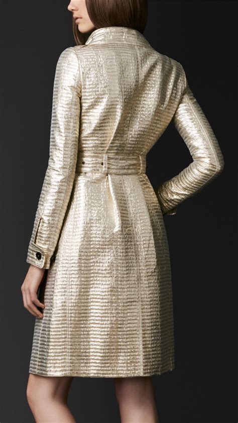 burberry prorsum metallic trench|burberry trench coat size guide.